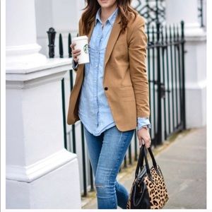 Forever 21 camel blazer size large BNWT